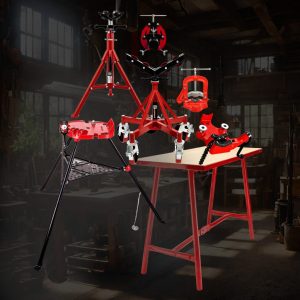 PIPE STANDS, WORKBENCH AND VISES